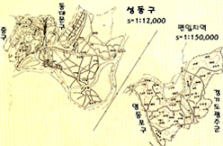 1963년 송파 지역의 지도 이미지